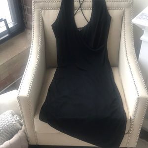 Halter Asymmetrical black dress
